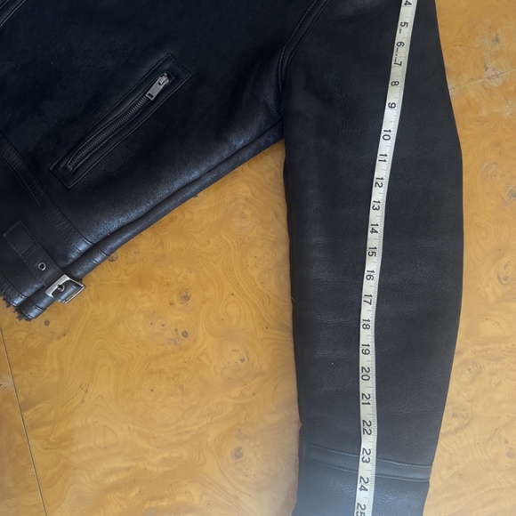 Custom Blake Hedley Black Shearling Jacket XL - Picture 12 of 16